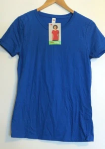 NWT Fruit of the Loom Iconic T Tee Shirt Womens Small Royal Blue Short Sleeve - Picture 1 of 5