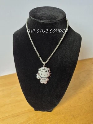 San Diego Padres Hello Kitty Silver Color Pendant with 20" Necklace - Image 1 of 4