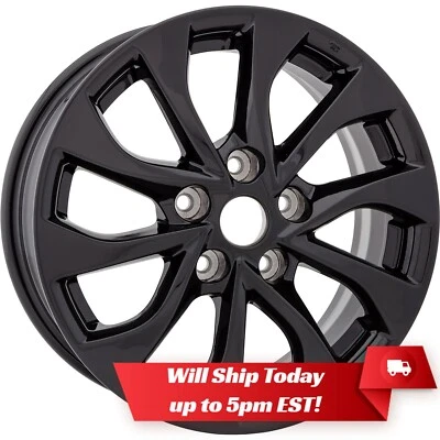 Nuevo juego de 4 llantas de aleación negras de 16" para Nissan Sentra 2013-2019 - Midnight Foto 1 de 4