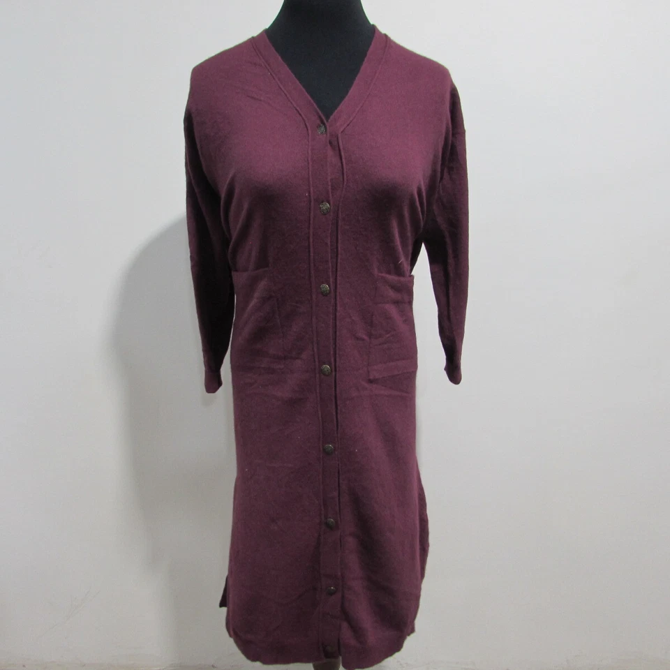 Cárdigan largo Monsoon para mujer mezcla de lana cuello en V granate pecho 46/48 REF (Y01685) Foto 1 de 4