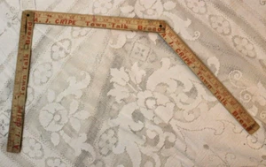 Vintage Werbung Holz klappbarer Maßstab A J Cripe Town Talk Brot - Bild 1 von 7