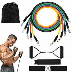 2020 11pcs Widerstandsbänder Set Übung Fitness Tube Workout Bands Krafttraining - Bild 1 von 10