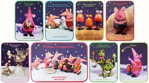 Juego de 8 tarjetas de cumpleaños rectangulares de 17 cm x 12 cm sobre liso THE CLANGERS - Imagen 1 de 9