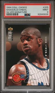1994 Collector's Choice Shaquille O'Neal Silver Signature #205 PSA 9 - Picture 1 of 2
