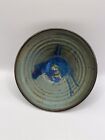 Pottery Bowl Hand Made Handpainted by Jan Sadowski of MI Earth tone And Blue