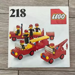 Used Vintage Lego 1977 fire truck Building instructions for 218 right corner off - Picture 1 of 2