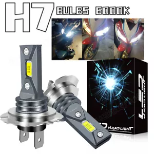 2x LED Headlight White Bulbs For Suzuki GSXR600 GSXR750 2001 2004 2005 2006 2007 - Picture 1 of 11