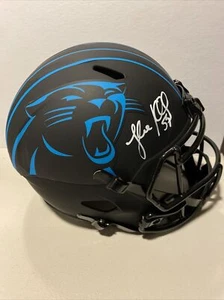 Luke Kuechly Signed Panthers Full-Size Eclipse Alternate Speed Helmet Beckett - Picture 1 of 9