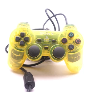Lemon Yellow Sony Playstation 2 PS2 Dualshock Controller Tested OEM SCPH-10010 - Picture 1 of 5