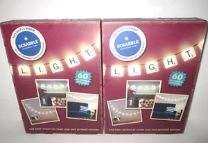 Scrabble Tile Light Sets (2) 20 Lights 120 Letter Stickers USB - Picture 1 of 4