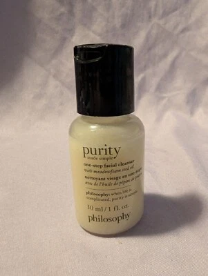 Limpiador facial de un solo paso Philosophy Purity Made Simple 30 ml aceite de semilla de espuma de prado Foto 1 de 3