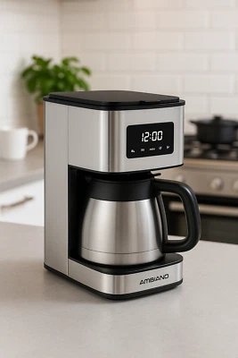 AMBIANO Thermo Kaffeemaschine TCM-1 – 1L Edelstahlkanne, Timer, Touch-Display, 9