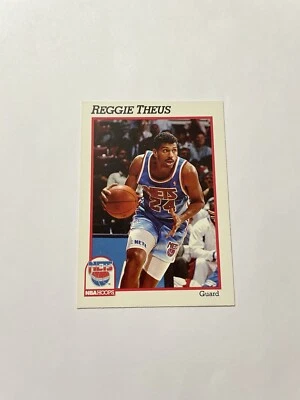 1991-92 NBA Hoops Basketball Card #138 Reggie Theus New Jersey Nets - Image 1 of 2