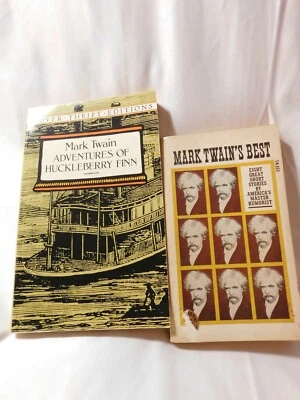 MARK TWAIN'S Best Eight Short Stories 1974 and Adventures Huckleberry Finn Books - Image 1 of 4