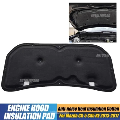 Capó de coche aislamiento del motor sonido algodón negro para Mazda CX-5 CX5 KE 2013 14-2017 Foto 1 de 2