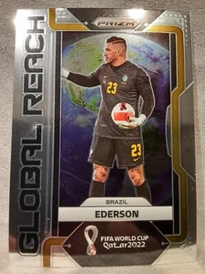 2022 Prizm FIFA World Cup Qatar - Global Reach Insert - Ederson - Brazil #20 - Picture 1 of 2