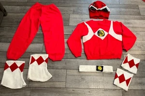 Vintage Jerzees Homemade Rare Power Rangers Dino Youth Costume Red 10-12 - Picture 1 of 13