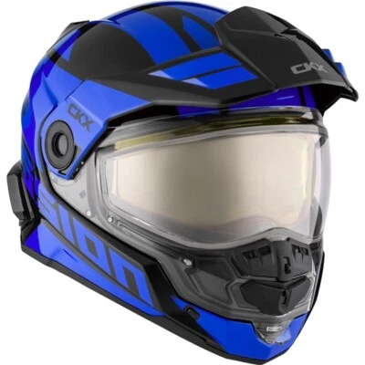Casco de moto de nieve CKX Mission AMS azul espacial protector eléctrico facial completo XS Foto 1 de 4