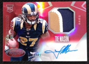 2014 Certified Tre Mason 3 Color Jersey Patch 127/249 Auto Rookie LA RAMS #240  - Picture 1 of 6