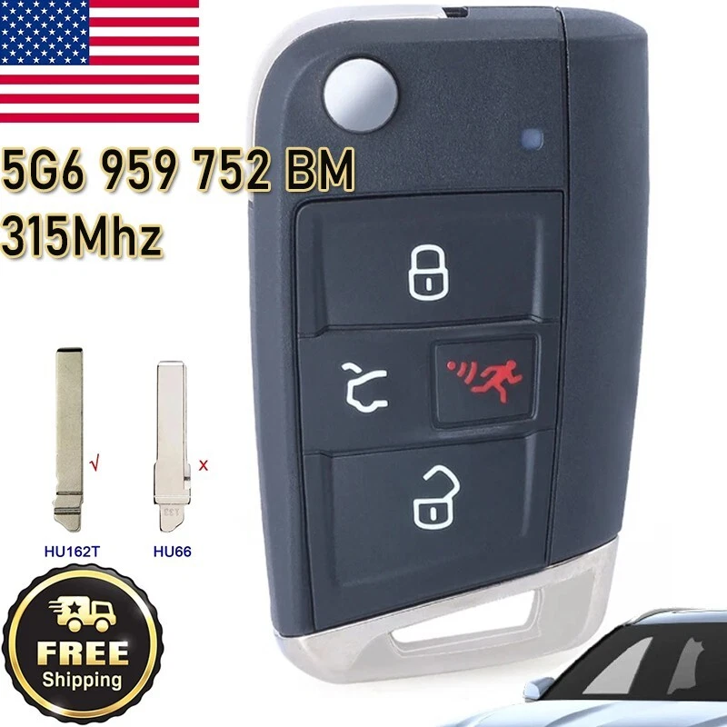 Remote Key Fob for Jetta Tiguan Golf GTI 2018 2019 NBGFS125C1 5G6 959 752 BM — 第 1/1 张图片