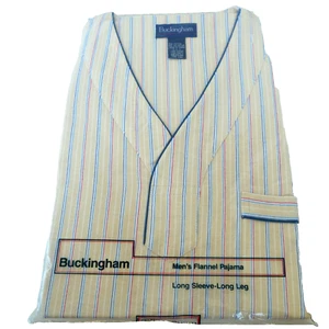 New Old Stock Buckingham Pajamas Mens Size M Flannel Long Sleeve Long Leg PJs - Picture 1 of 5
