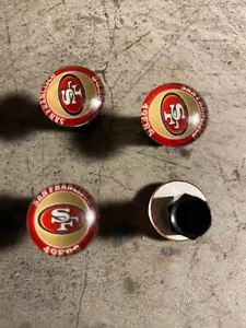 San Francisco 49ers tappi stelo valvola pneumatici 4pk - Foto 1 di 1