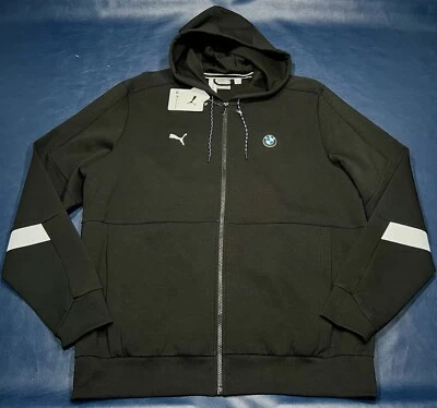 CHAQUETA SUDADERA CON CAPUCHA PUMA BMW MOTORSPORT LOGO PISTA, TALLA XL, ¡NUEVA CON ETIQUETAS! Foto 1 de 4