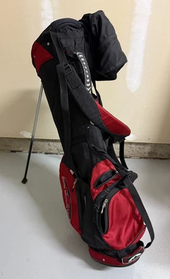 SUN MOUNTAIN SuperLight 3.5 Golf Stand  Bag 6 Divider, Black/Red, Excellent Cond - Image 1 of 4