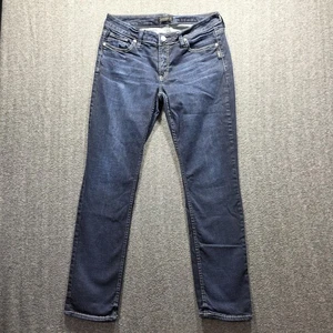 Silver Jeans Co Elyse Straight Jeans Damen 30x30 Blau Dark Wash Stretch Denim - Bild 1 von 10
