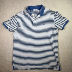 Camisa Polo Southern Tide The Skipjack Para Hombre Mediana Azul Blanco Rayas Algodón - Imagen 1 de 6