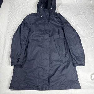 L.L. Bean Men's XL Hooded Nylon Jacket - Weather Resistant Fleece Lined Zip Nvy - Picture 1 of 10