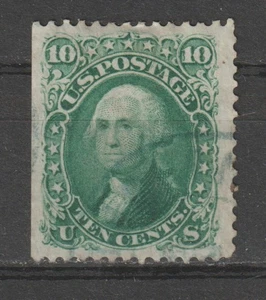 US #68 VF used series 1861, green cancel cv= $ 310 - Picture 1 of 2