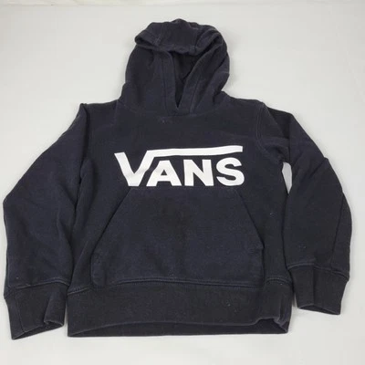 Vans классический пуловер толстовка с капюшоном детский размер 2T черный с белым логотипом - Изображение 1 из 4