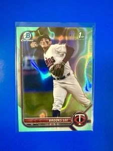 2022 Bowman Draft Chrome Brooks Lee Aqua Lava Refractor /199 1st Bowman #BDC-153 - Bild 1 von 2