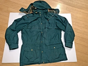 Eddie Bauer Mountain Parka Herren L grün Wolle Flanell gefüttert schwerer Wintermantel - Bild 1 von 9