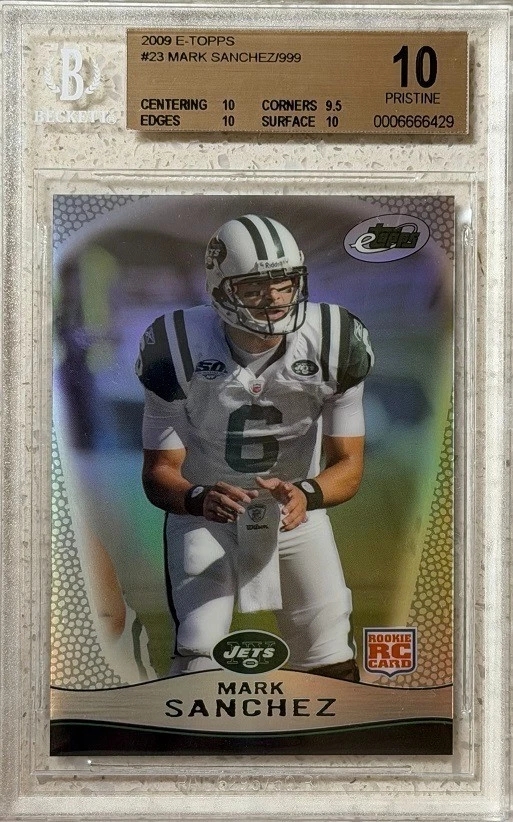 2009 ETOPPS MARK SANCHEZ ROOKIE CARD #23 /999 BGS 10 PRISTINE - Image 1 of 1
