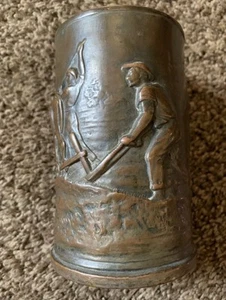 Vintage Dini E Cellai Signa Made In Italy Bronze Kupfer Tasse/Vase - Bild 1 von 8