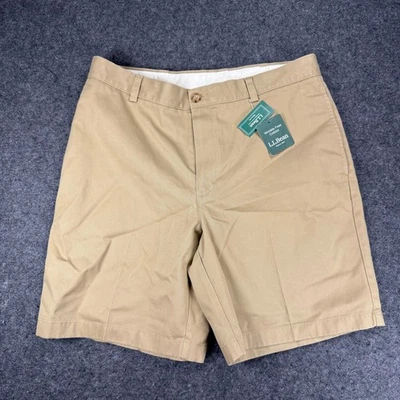 Pantalones Cortos Chinos L.L.Bean Calce Clásico Algodón Sin Arrugas Para Hombres Talla 33 Caqui Oscuro Nuevos con Etiquetas Foto 1 de 4