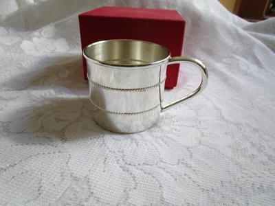 Taza de bebé vintage Gorham de plata esterlina con cuentas EE. UU. con caja en muy buena condición Foto 1 de 4