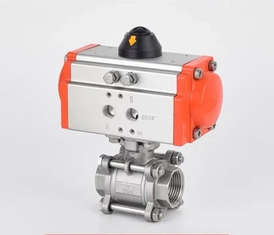 Шаровой клапан двойного действия с воздушным приводом из нержавеющей стали 0 ~ 1000 фунтов на квадратный дюйм - Изображение 1 из 3