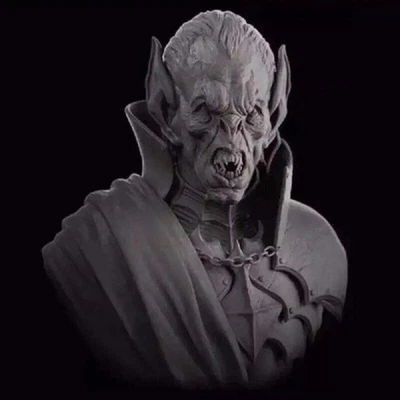 1/10 BUST Resin Model Kit Vampire Dracula Monster Unpainted - Image 1 of 3
