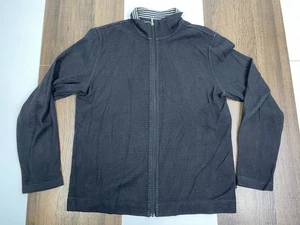 Hugo Boss Mens Size L Black Full Zip Sweatshirt High Neck Jacket Coat - Picture 1 of 14
