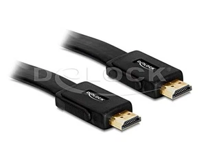 5x DELOCK Kabel HDMI A-A St/St flach 1,0m - Bild 1 von 1