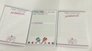 Nuevas 3 almohadillas Pickleball "Lista de tareas" "Cosas que hacer después de Pickleball" 50 páginas - Imagen 1 de 19