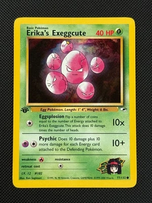 Erika's Exeggcute 77/132 1ST EDITION Pokémon Card WOTC Gym Heroes Common - Image 1 of 4