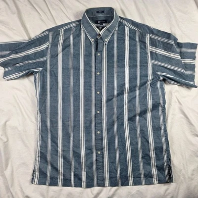 Reyn Spooner Classic Mens Size XL Blue White Striped Button Up Shirt Casual - Image 1 of 4