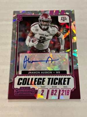 2021 PANINI CONTENDERS DRAFT JHAMON AUSBON 11/23 CRACKED ICE ROOKIE AUTO SSP G1 - Image 1 of 2