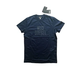 T-shirt Diesel T Diego Tone uomo logo nuova con etichetta $80 blu notte taglia L - Foto 1 di 3