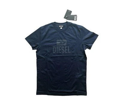 Camiseta Diesel T Diego Tono Hombre Logo Nueva con Etiquetas $80 Azul Medianoche Talla M Foto 1 de 3