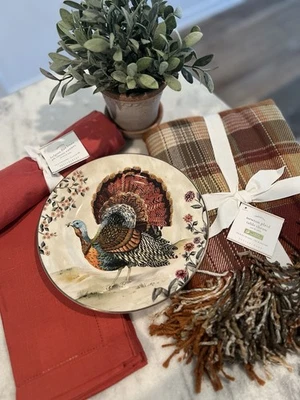 NEW~ Pottery Barn Belgian Linen Napkins Terracotta Set of 8 ~ Fall  Thanksgiving - Image 1 of 3